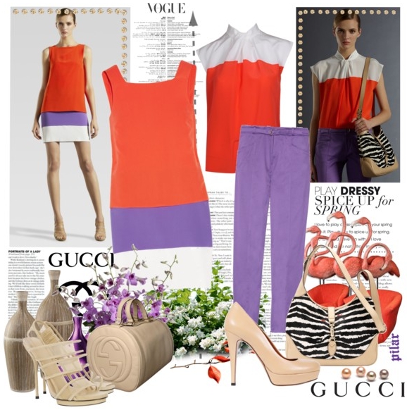 Color blocking surprins de revista Vogue