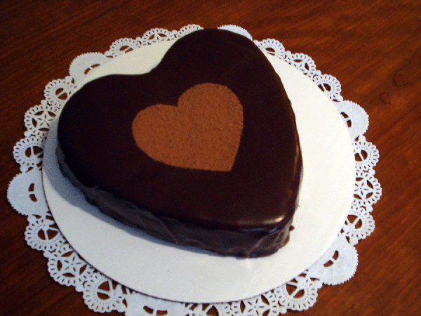 Desert pentru indragostiti - inima de ciocolata